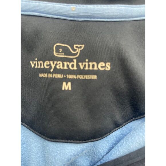 Vineyard Vines Blue 1/4 Zip Front Sleeveless Pullover Size M - Picture 6 of 7